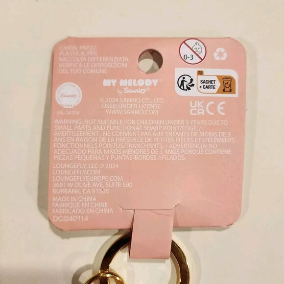 Loungefly Sanrio My Melody Earth Day Flower Crown Floral Pink 3D Keychain NEW - Picture 10 of 12